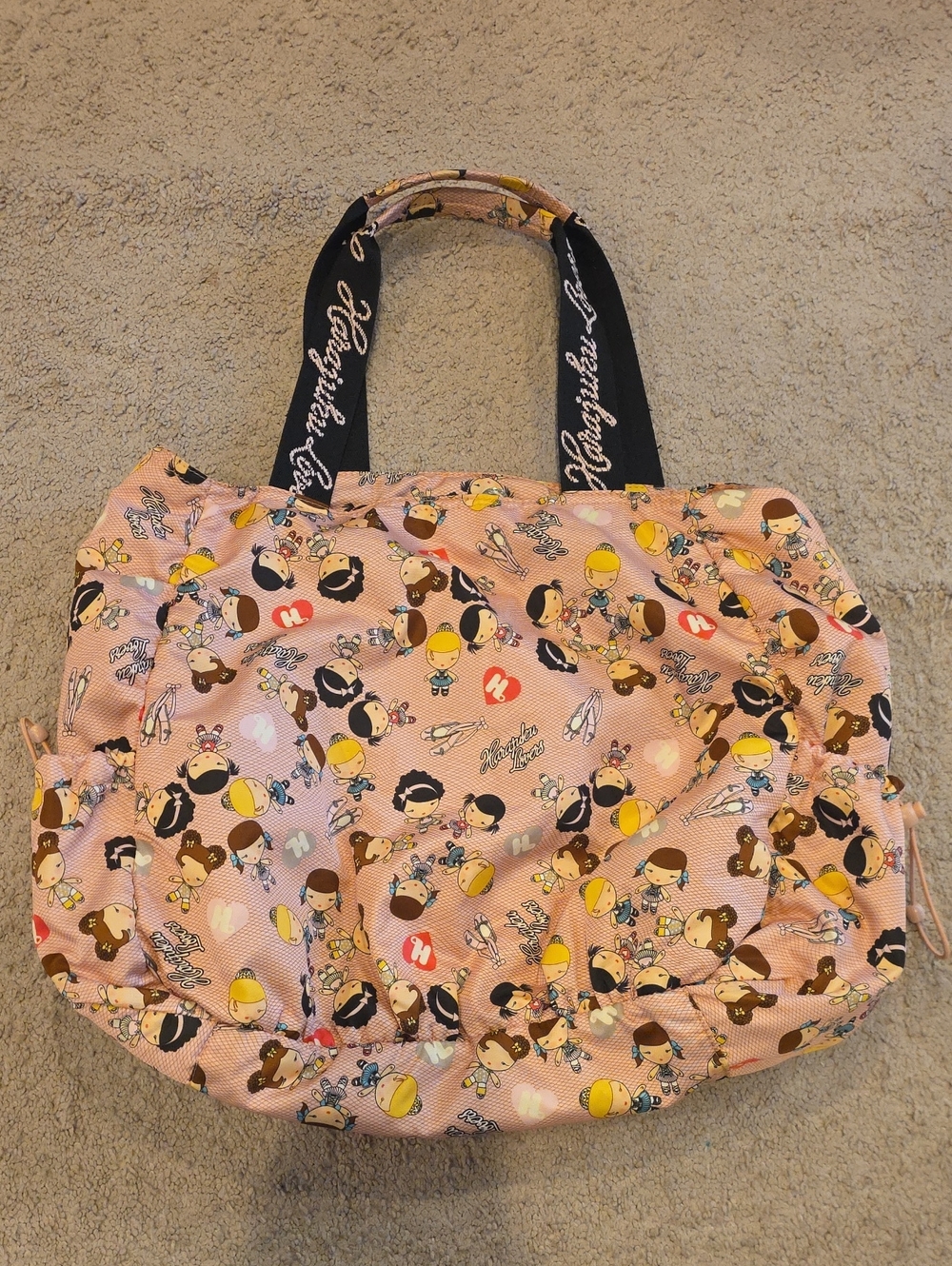 Harajuku Pink Patterned Tote Bag